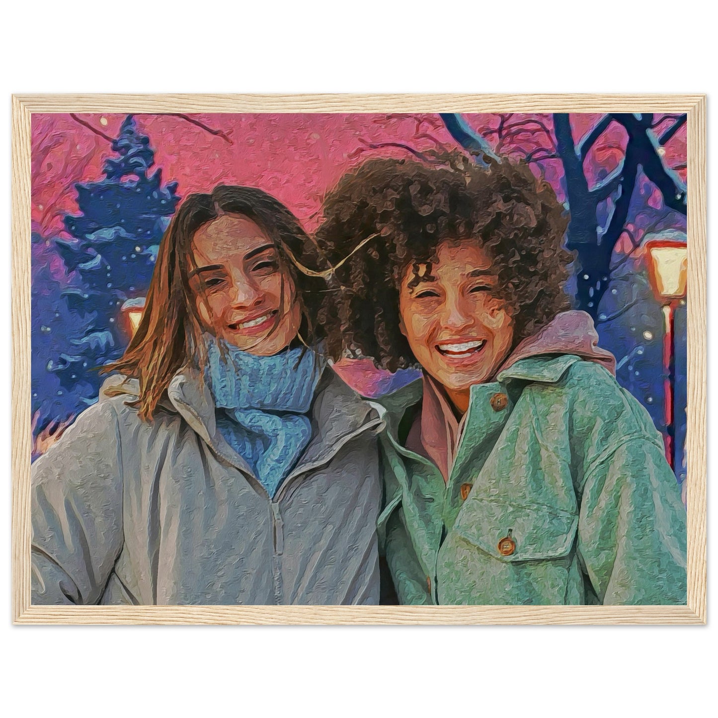 Personalized winter wall art with custom Christmas painting, ideal for adding a festive touch to your home decor. Perfect for the holiday season, these art prints make great gifts for loved ones, offering a unique and personal way to celebrate Christmas and winter.